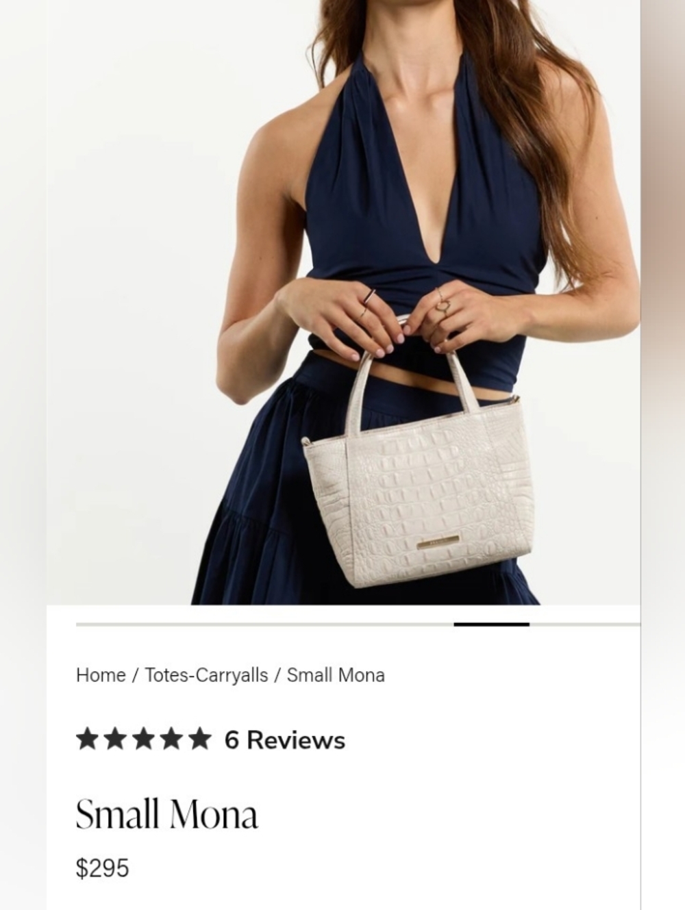 SOLD NWT Brahmin Small Mona Croc Embossed Leather Crossbody Satchel Purse - Picture 14 of 14
